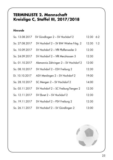 Sport Report - SV Hochdorf - Sonntag 10.09.2017