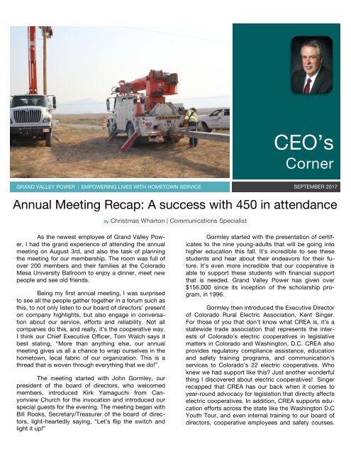 Sept 2017_CEO newsletter