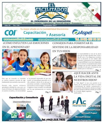 Periódico El Facilitador Edición Septiembre 2017