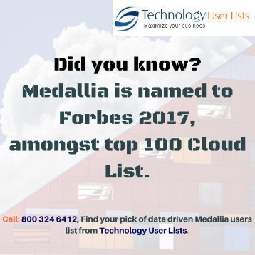 Medallia users email list