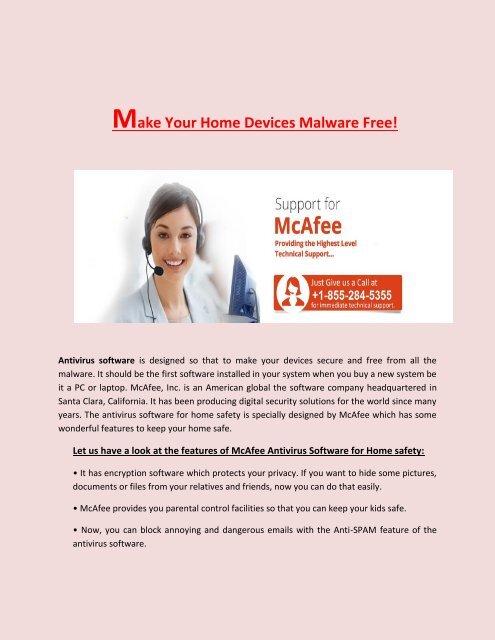 McAfee Support Number +1-855-284-5355