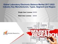 Global Laboratory Electronic Balance Market 2017 Demand, Insights, Key Players, Segmentation and Forecast to 2022