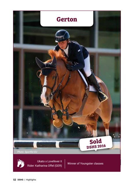 Dutch Sport Horse Sales catalogue 2017 - rob ehrens vervangen