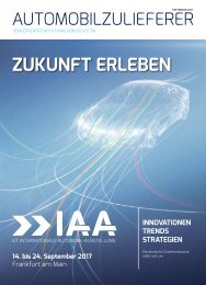 ZUKUNFT ERLEBEN – Automobilzuliferer zeigen Innovationen, Trends und Strategien