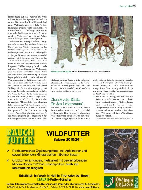 Zeitschrift des Tiroler Jägerverbandes Oktober 2010 • Jahrgang 62 ...