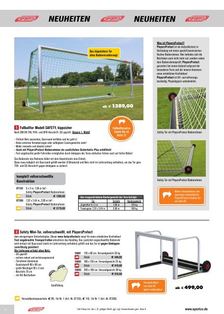 SPORTCO Gesamtkatalog 2017/2018 - Schule & Verein