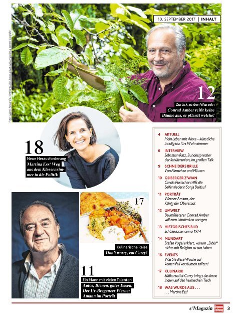 s'Magazin usm Ländle, 10. September 2017