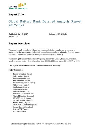 global-battery-bank-detailed-analysis-report-2017-2022-24marketreports