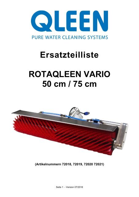 Rotaqleen Vario 50-75 Ersatzteilliste Deutsch_07_2016