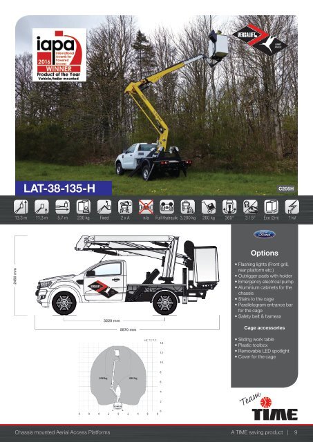 Versalift Chassis mounted Aerial Access Platforms