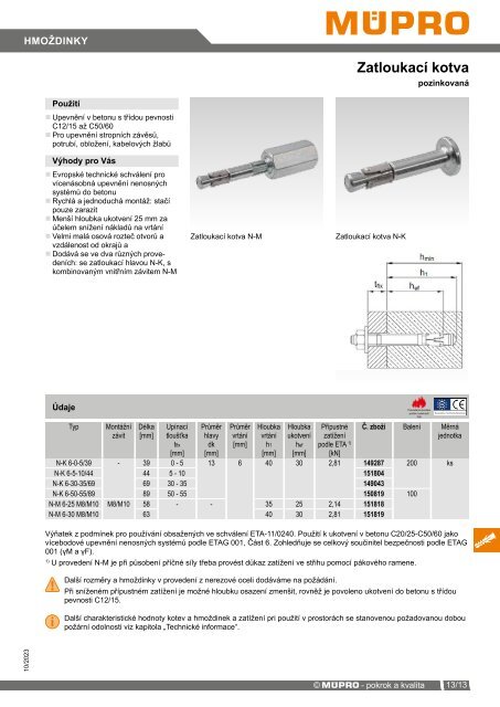 MÜPRO katalog CZ