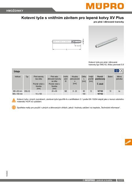 MÜPRO katalog CZ