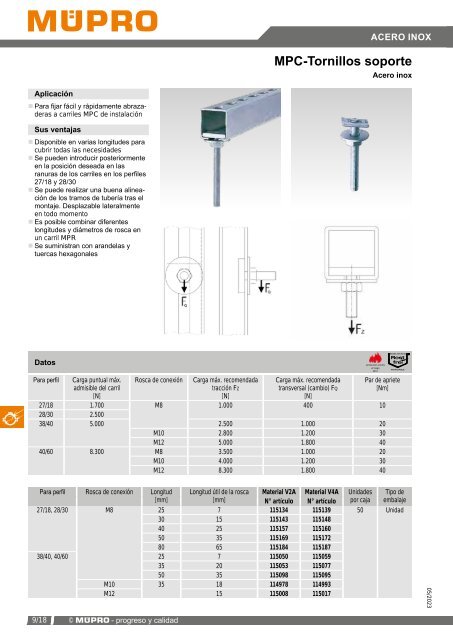 MÜPRO catálogo ES