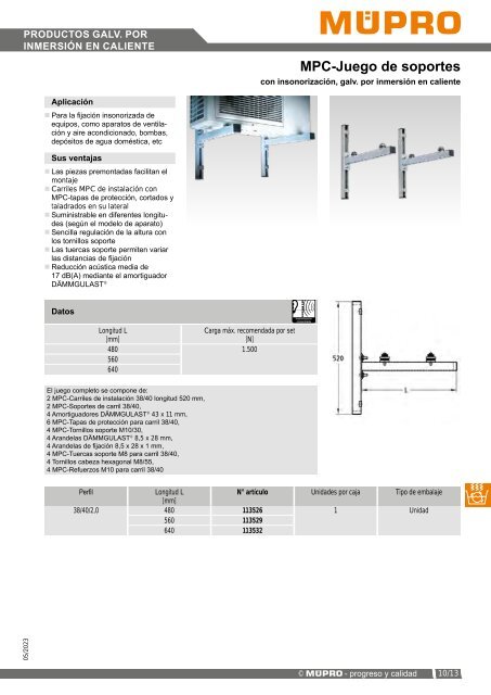 MÜPRO catálogo ES