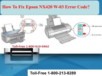 How To Fix Epson NX420 W-03 Error Code