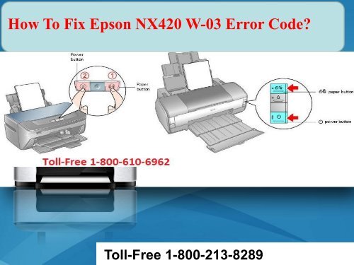 How To Fix Epson NX420 W-03 Error Code