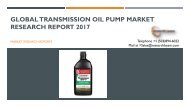 Global Transmission Oil Pump Market Research Report 2017