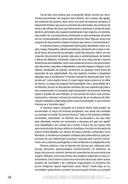 Relatório Final - A verdade sobre a escravidão negra - Comissão da Verdade 