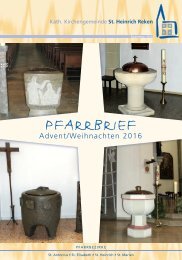 Katholische Kirchengemeine St. Heinrich Reken, Pfarrbrief Weihnachten 2016