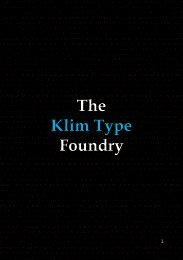 The Klim Type Foundry 01