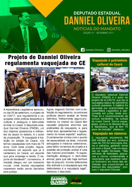 Informativo Danniel Oliveira - Setembro 2017