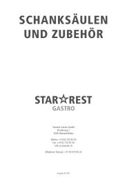 Starrest Gastro GmbH Schanksäulen und Zubehör 09-2017