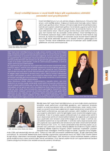 Solarex Magazine Temmuz-Ağustos 2017 Sayısı 