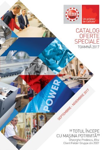 Catalog oferte speciale toamna 2017 utilaje Felder Gruppe 