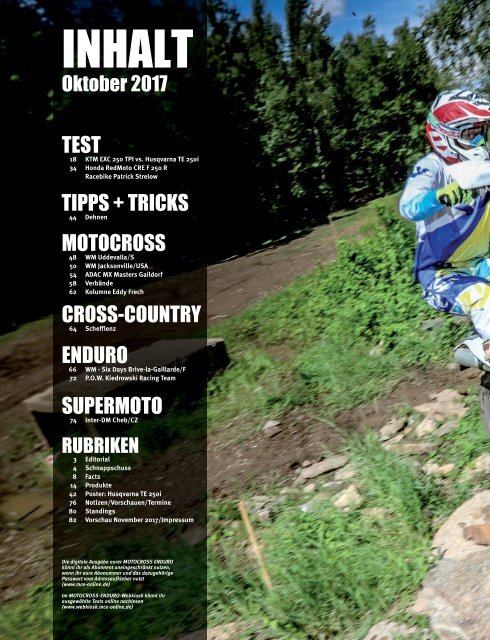 Motocross Enduro Ausgabe 10/2017