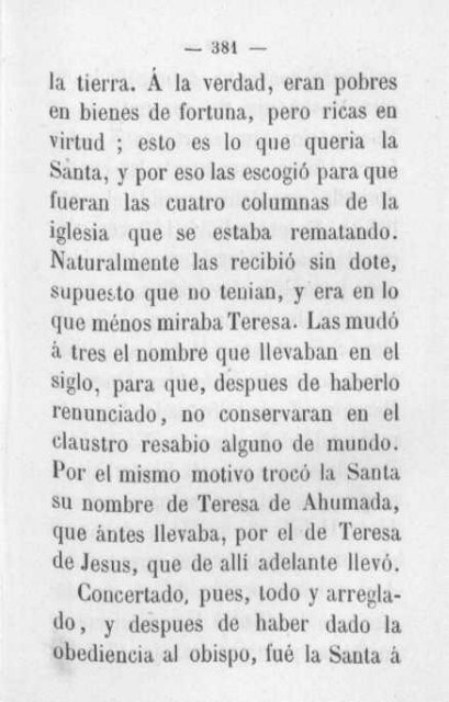 Vida de Santa Teresa de Jesus -compuesta con fragmentos de la vida escrita por ella misma-