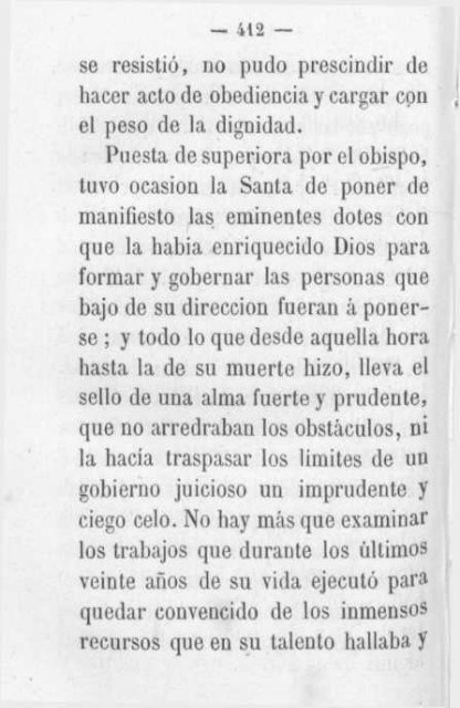 Vida de Santa Teresa de Jesus -compuesta con fragmentos de la vida escrita por ella misma-