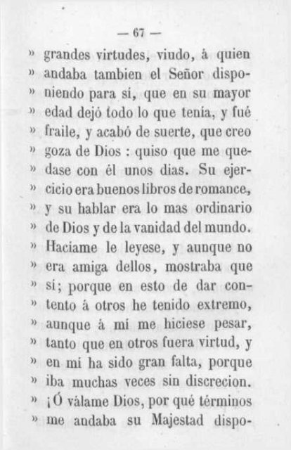 Vida de Santa Teresa de Jesus -compuesta con fragmentos de la vida escrita por ella misma-