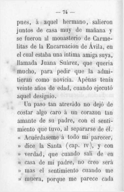 Vida de Santa Teresa de Jesus -compuesta con fragmentos de la vida escrita por ella misma-