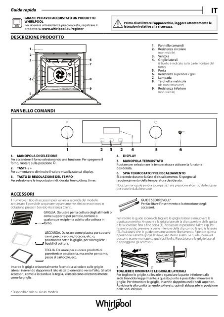 KitchenAid OAKP9 7451 H IX - OAKP9 7451 H IX IT (859991535590) Setup and  user guide