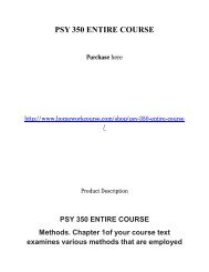 PSY 350 ENTIRE COURSE