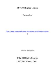 PSY 202 Entire Course