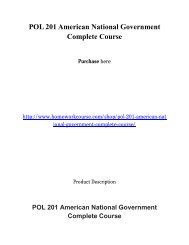 POL 201 American National Government Complete Course