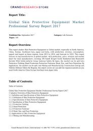 Global Skin Protective Equipment Market Professional Survey Report 2017