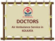 Immediately Contact to Get ICU Facility Air Ambulance Service in Kolkata