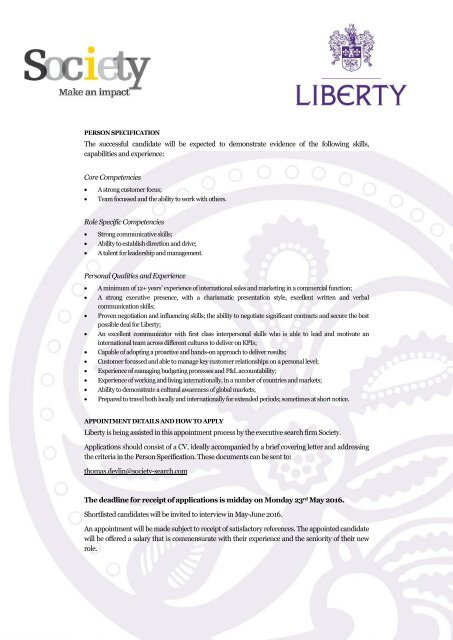 Candidate Pack - Liberty Managing Director Japan