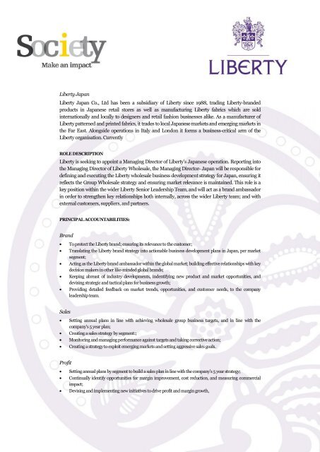 Candidate Pack - Liberty Managing Director Japan