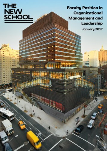 Candidate Pack - The New School Faculty Position in Organizational Management and Leadership