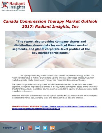 Canada Compression Therapy Market Outlook to 2024