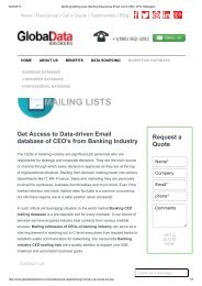 Buy Banking Industry CEO Mailing Lists