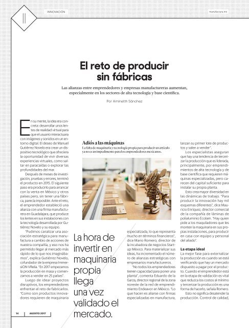 Manufactura Agosto 2017