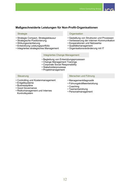Nachhaltigkeitsbericht 2011 - ICG Integrated Consulting Group