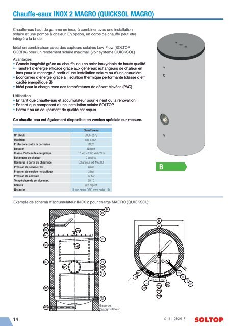 Planificateur Accumulateurs de chaleur