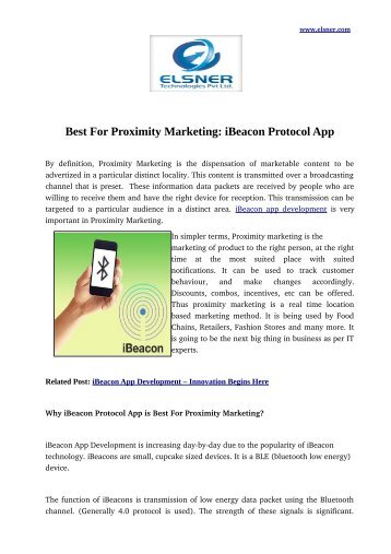 Best For Proximity Marketing: iBeacon Protocol App