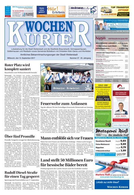 Wochen-Kurier 37/2017 - Lokalzeitung für Weiterstadt und Büttelborn