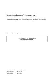 lesen - Berufsverband Deutscher Präventologen eV